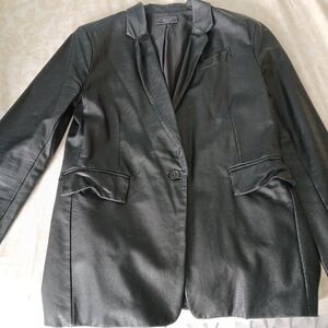 Vici Black Satin Blazer